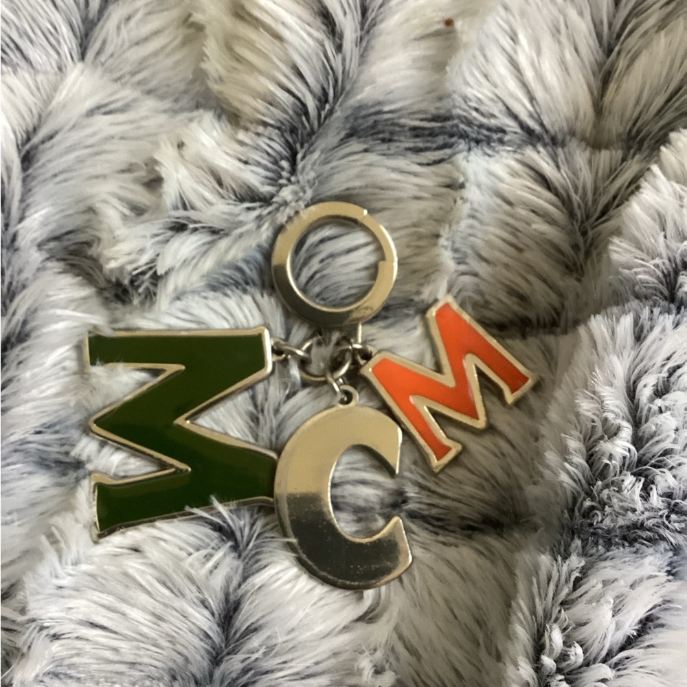 MCM Silver Metal Logo Keychain